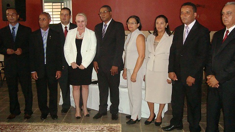 Vereadores na reunião de posse